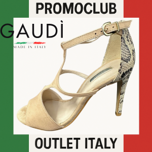 Сандали Gaudì,50% естествена кожа,50% еко кожа,височина на тока 12 см,номер 35, Италия